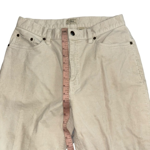 L. L. Bean Corduroy Cream Pants Women’s 12 Tall Casual Office Cowgirl Classic - Picture 9 of 13